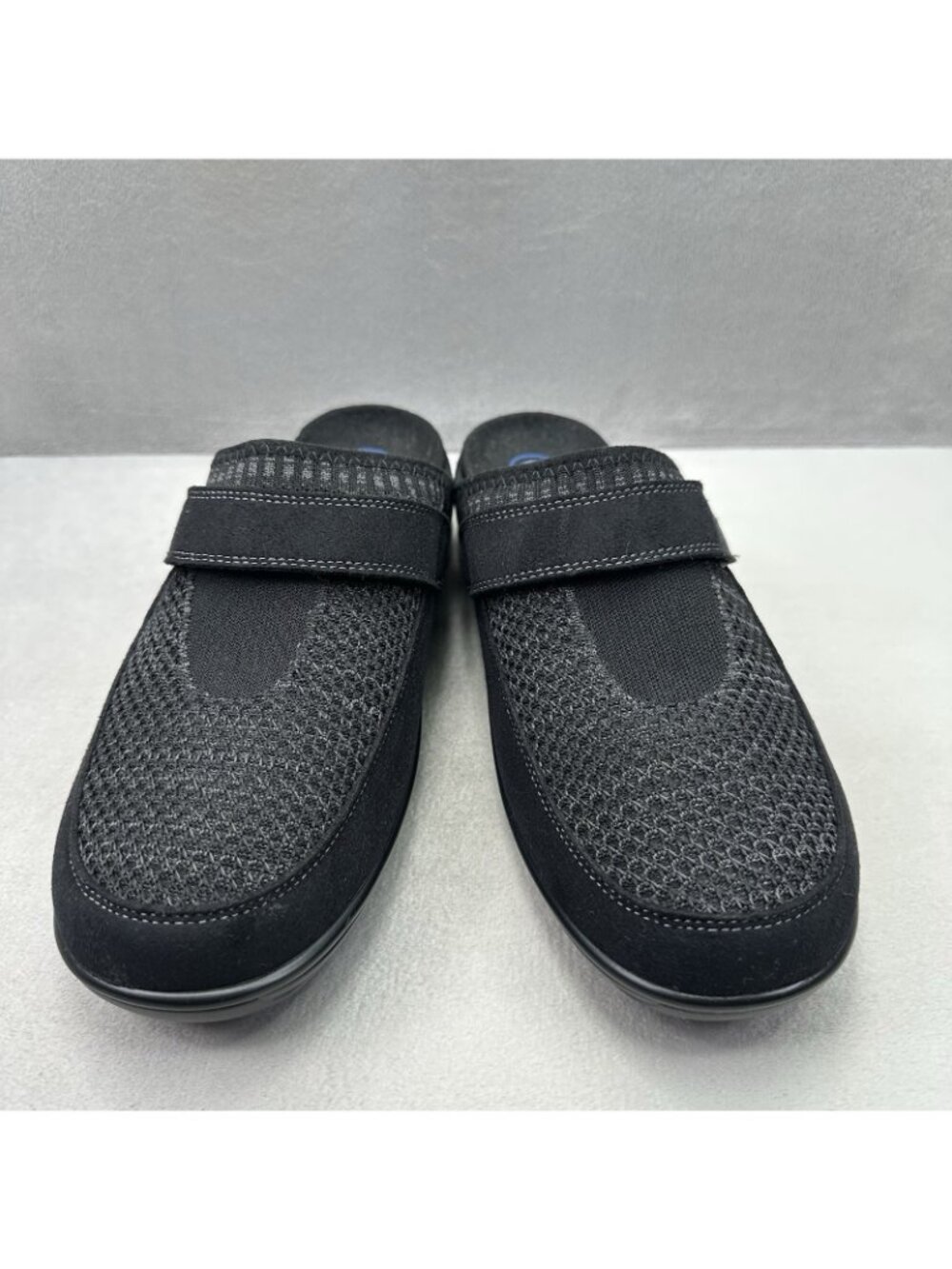 OrthoFeet Louise 736 Womens Size 9.5 (B) Mule Black Mesh Orthopedic Slipper Clog - Picture 2 of 8